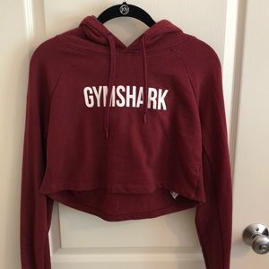 Gymshark maroon sweatshirt crop